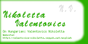 nikoletta valentovics business card